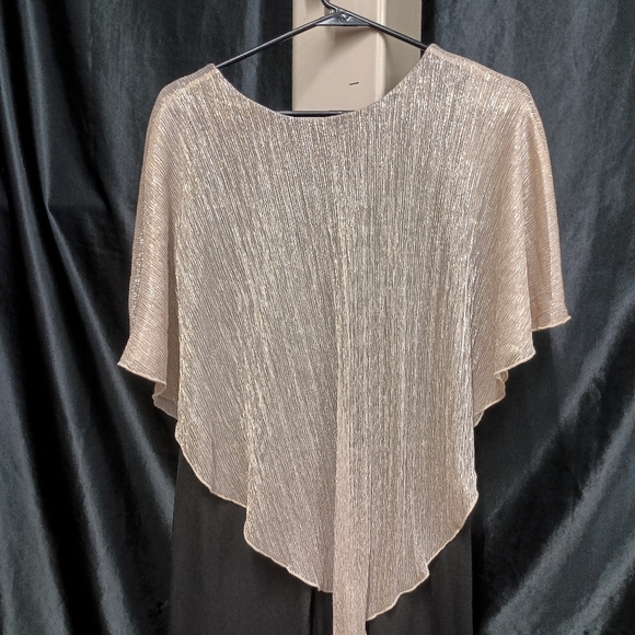 Enfocus Studio Black and Gold Asymmetrical Cocktail Dress - Picture 7 of 15